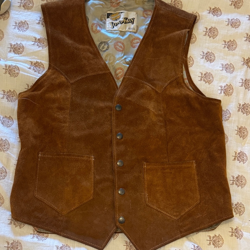 Jo-o-Kay Brown Leather Vest